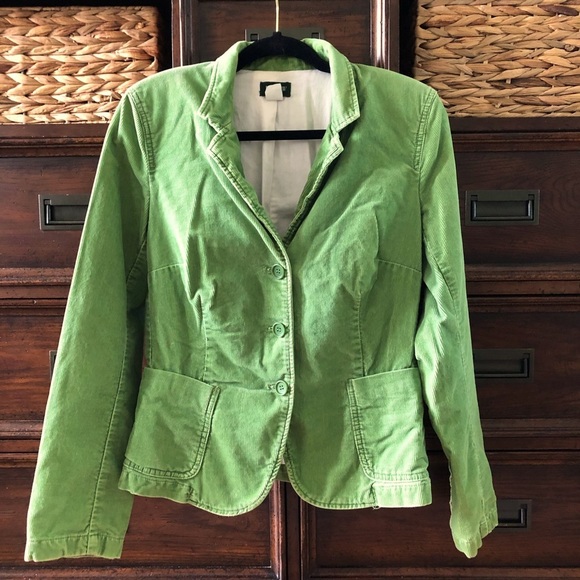 J. Crew Jackets & Blazers - J. Crew Green academy corduroy blazer/Jacket in size M